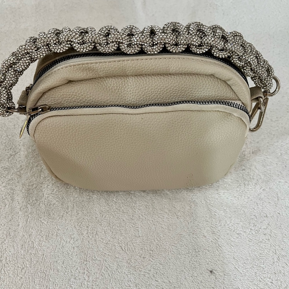 Braided Crystal Rhinestone Purse Strap - Picture 4 of 11